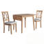 Table de salle à manger 5 pièces Bermuda avec abattant et 4 chaises à dossier corss-323452215