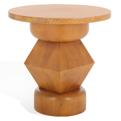 Claussen Round Wood Accent Table