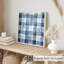Motif à carreaux abstrait bleu I, reproduction d'art moderne sans cadre-803081241
