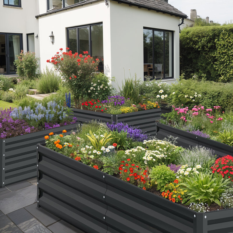 Brailee Metal Raised Garden Bed