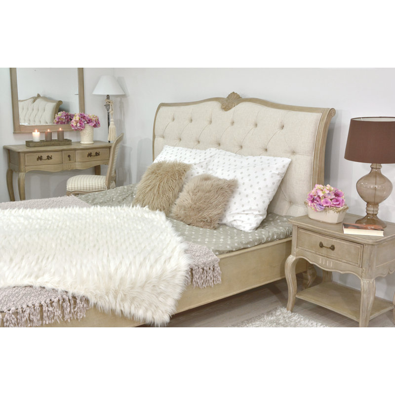 110cm Solid Wood Console Table, Ivory