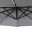 10' Offset Cantilever Umbrella with Solar Lights and Air Vent - Smoke-1079756049