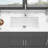 Quartz Kitchen Sink - 33X19" Granite Composite Workstation Undermount Kitchen Sink-111876027