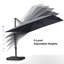 Parasol carré en porte-à-faux de 8 pi avec base en croix Balvin-1645471170-1711287186
