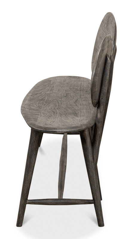 Melva Solid Wood Dining Bench, Gray