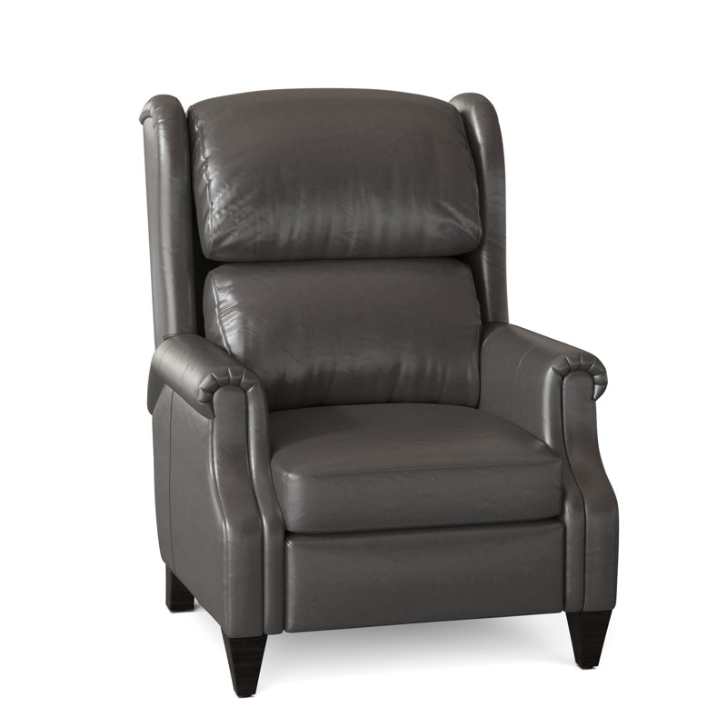 Walsh Recliner, Cobblestone, Aline Fumo Genuine Leather, Manual
