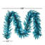Vickerman 9' x 14" Aqua Tinsel Artificial Pre-Lit Garland with 100 Aqua LED Mini Lights