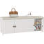 Linen Blend Upholstered Storage Bench-307849436
