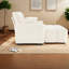 Canapé confortable à une place avec revêtement en chenille, salon blanc moderne pour la maison et le bureau