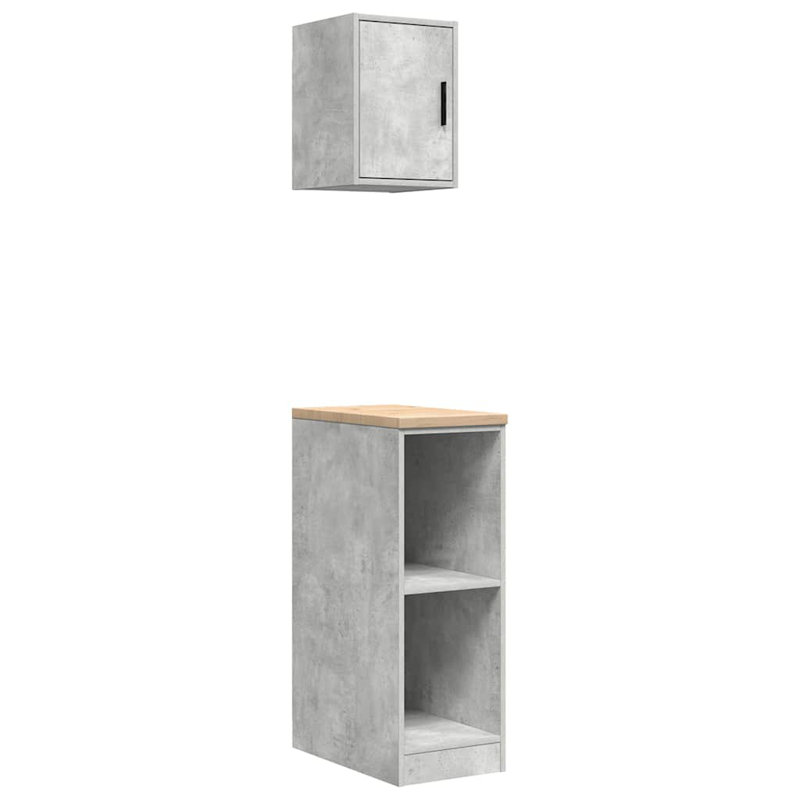 2 Piece Garage Cabinet Part Or Accessory, Concrete Grey