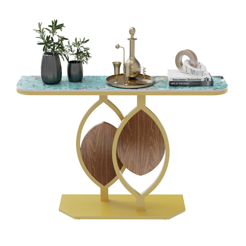 Hurdle 47.2'' Unfinished Stone Top Console Table