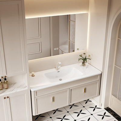Modern simple and light luxury bathroom cabinet