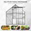 6x8 Polycarbonate Greenhouse For Outdoor Backyard Black