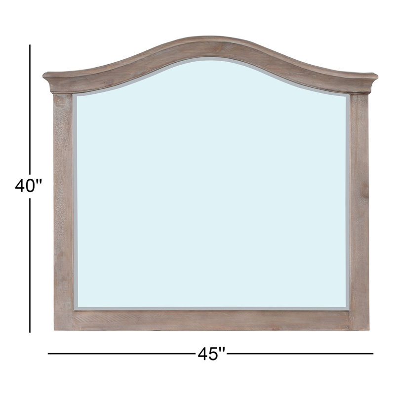 Miroir festonné en bois massif Ballwin