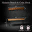 Ratcliff Industrial Solid Wood Metal Hairpin Live Edge Wall Mounted Coat Hook And Bench-1235758728