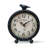 Analog Metal Quartz Movement / Crystal Tabletop Clock in Black