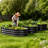  3 Pack Round Raised Garden Bed 2X2x1ft,Galvanized Metal Planter Box Kit For Outdoor Gardening,Vegetable Flower Herb Growing Beds With Gloves Tools,Black-1823260908-1824105834-1824105813