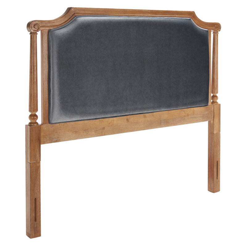 Anspach Upholstered Panel Headboard, Gray