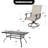 Patio 7 Pieces PVC-coated polyester Dining Set with Swivel Design, Umbrella Hole-1028435280