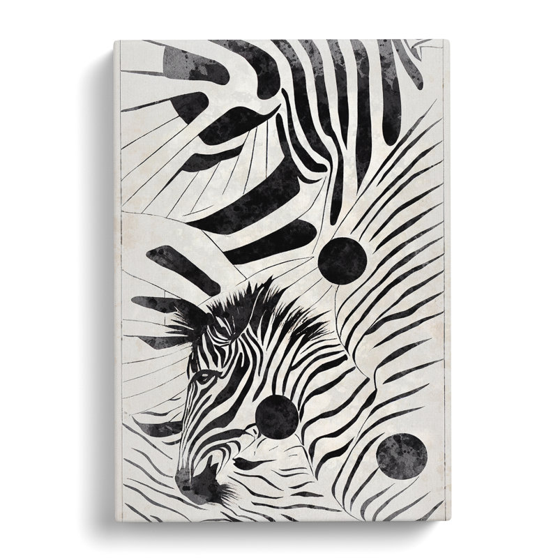 Zebra Art No.1 Abstract - Wrapped Canvas, 76cm H x 50cm W x 3cm D