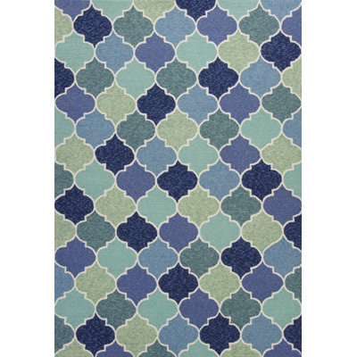 2' X 3' Uv Treated Polypropylene Blue Accent Rug