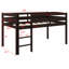 Lit mezzanine bas en bois pour enfants avec échelle intégrée-1801305496