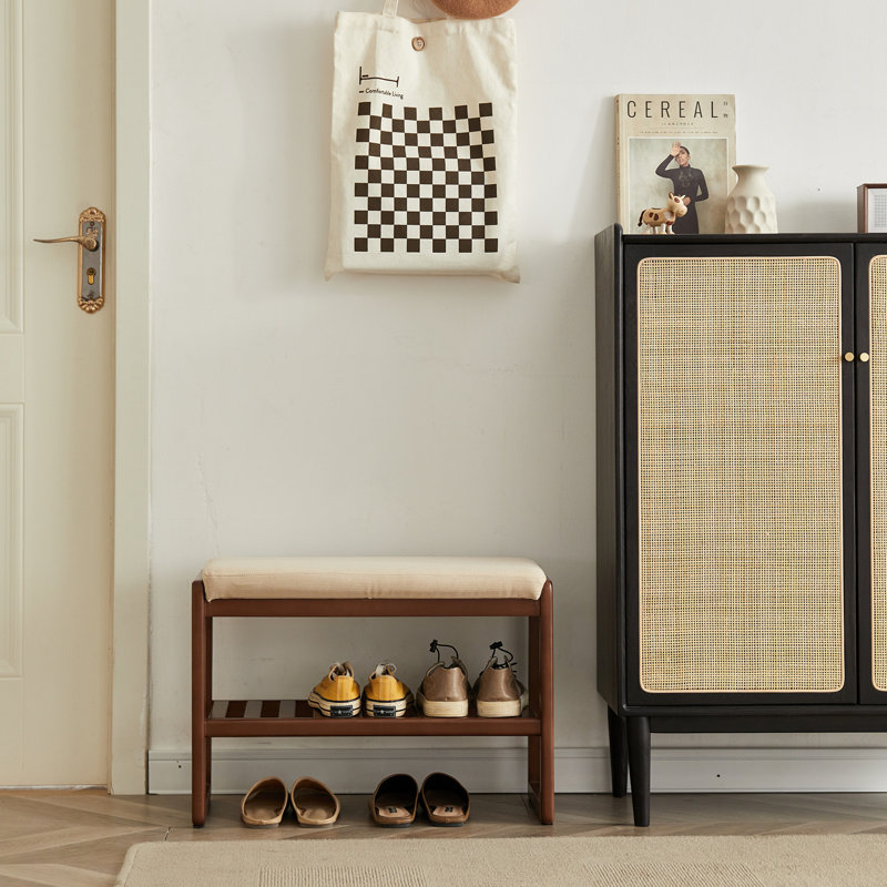 Solid Wood Shoe Bench