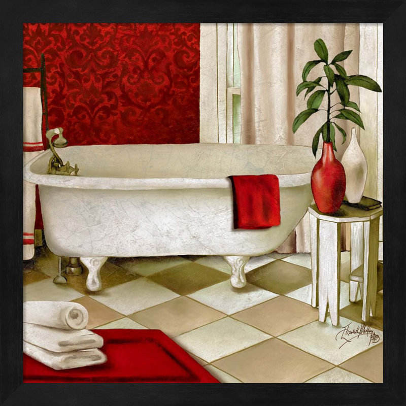 «Red Bain I» par Elizabeth Medley, art mural encadré