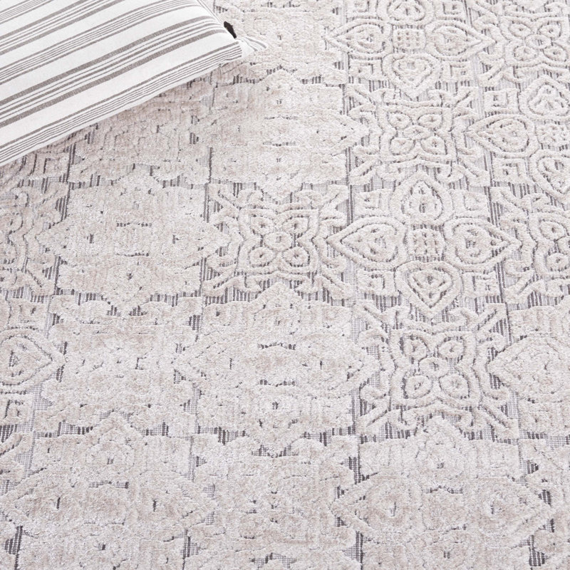 Handmade Stone Geometric Viscose 6' x 9' Area Rug