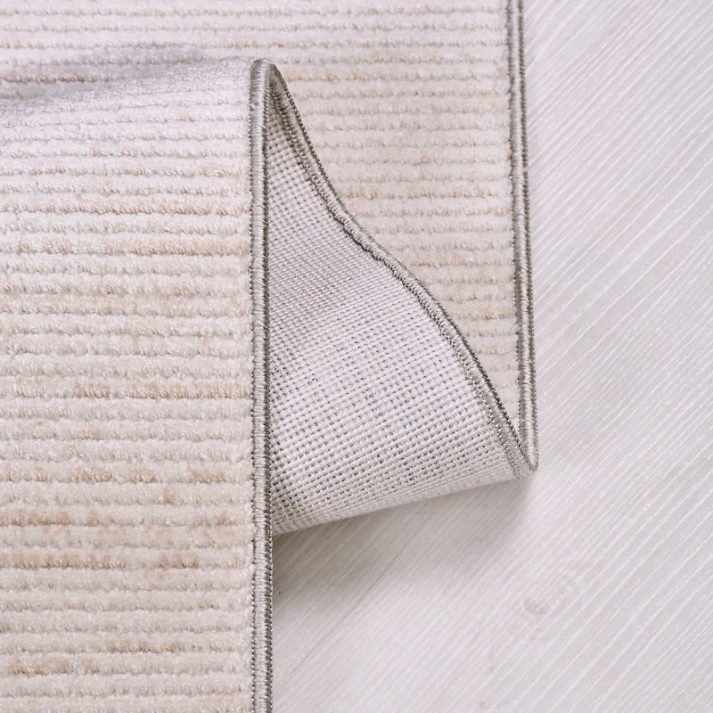 Tapis beige moderne lavable à la machine, Tapis de couloir 2 pi 8 po x 9 pi 11 po