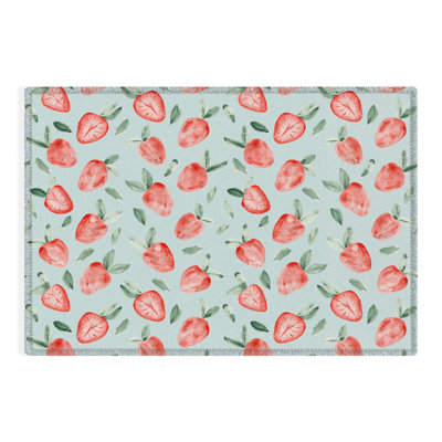 Tapis rectangulaire Caitlynn avec envers antidérapant