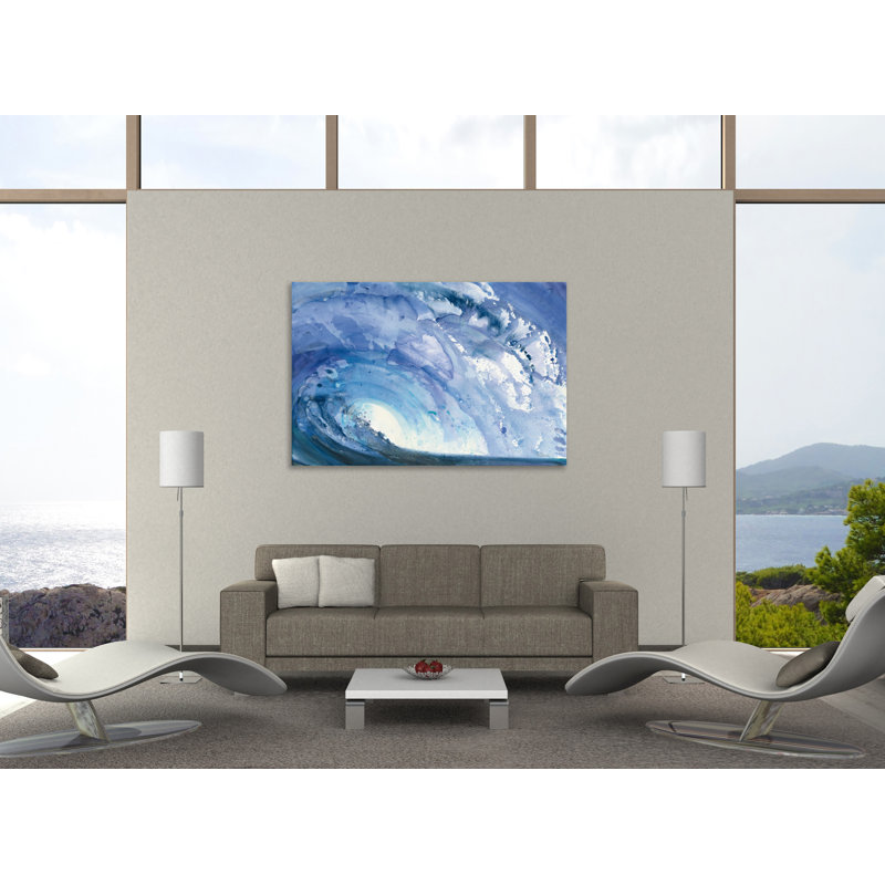 Crête ondulée - peinture sur toile tendue, H 32 po x l 48 po x P 1,5 po