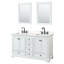 Ensemble de meuble-lavabo double autoportant 60 po avec plateau en quartz Deborah-98146991-98146992-98146996