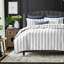 August Stripe Reversible Cotton Duvet Cover Set-505051835-505051815