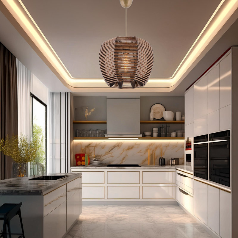 Adjustable Cable Wooden Body Chandelier