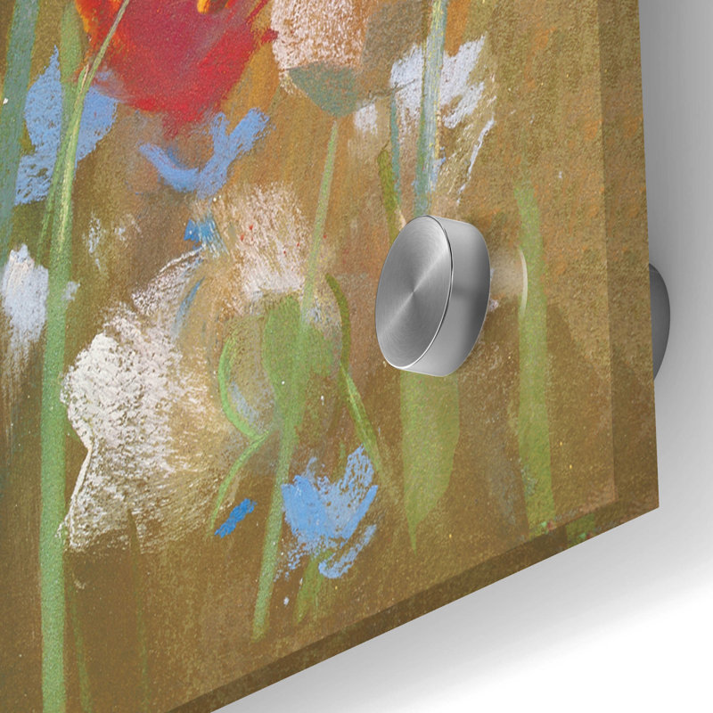 «Poppies And Larkspur I» par Carol Rowan, H 36 po x l 36 po x P 0,2 po