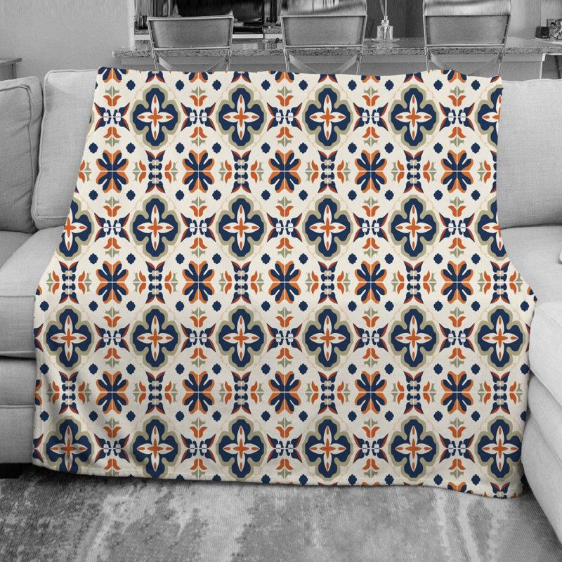 Mexican Terracotta Throw Blanket, Twin