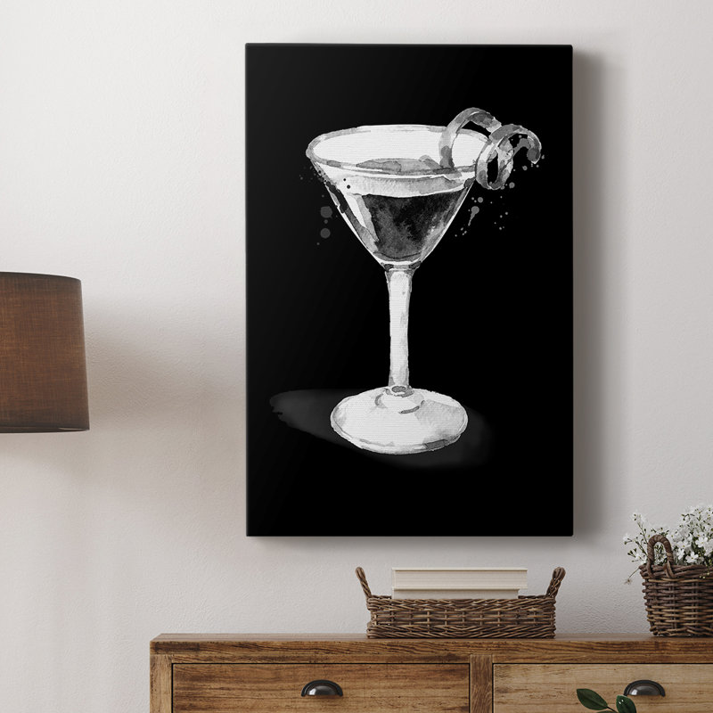 Vêtu d'un martini noir - galerie Cavas sur mesure, H 36 po x l 24 po