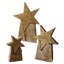 3 Piece Wooden Star on Base Set