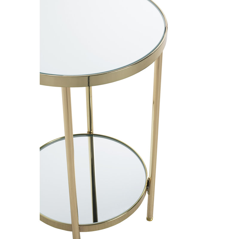 Darmstadt Tray Top End Table, Brass -plated