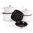Neo 10Pc Cast Iron Cookware Set, White-69734931