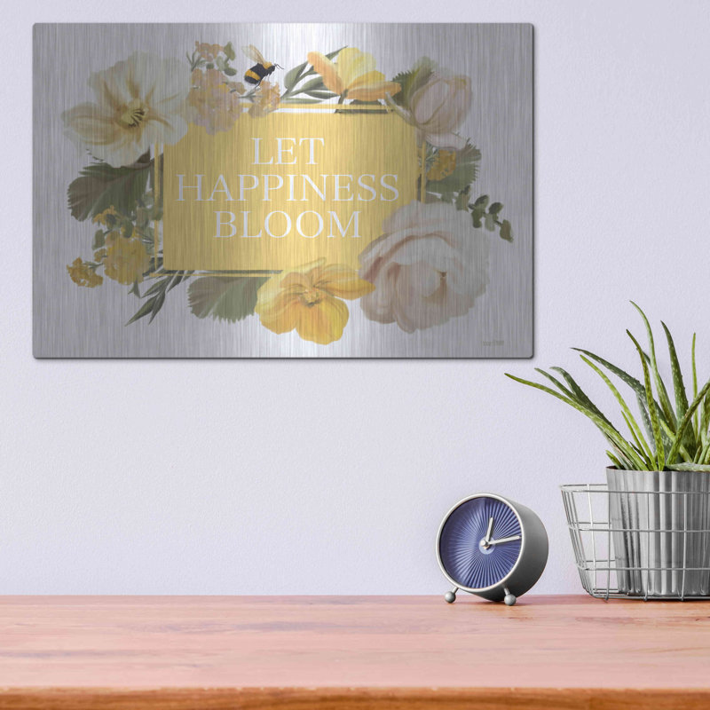 «Let Happiness Bloom» par House Fenway, H 12 po x l 16 po