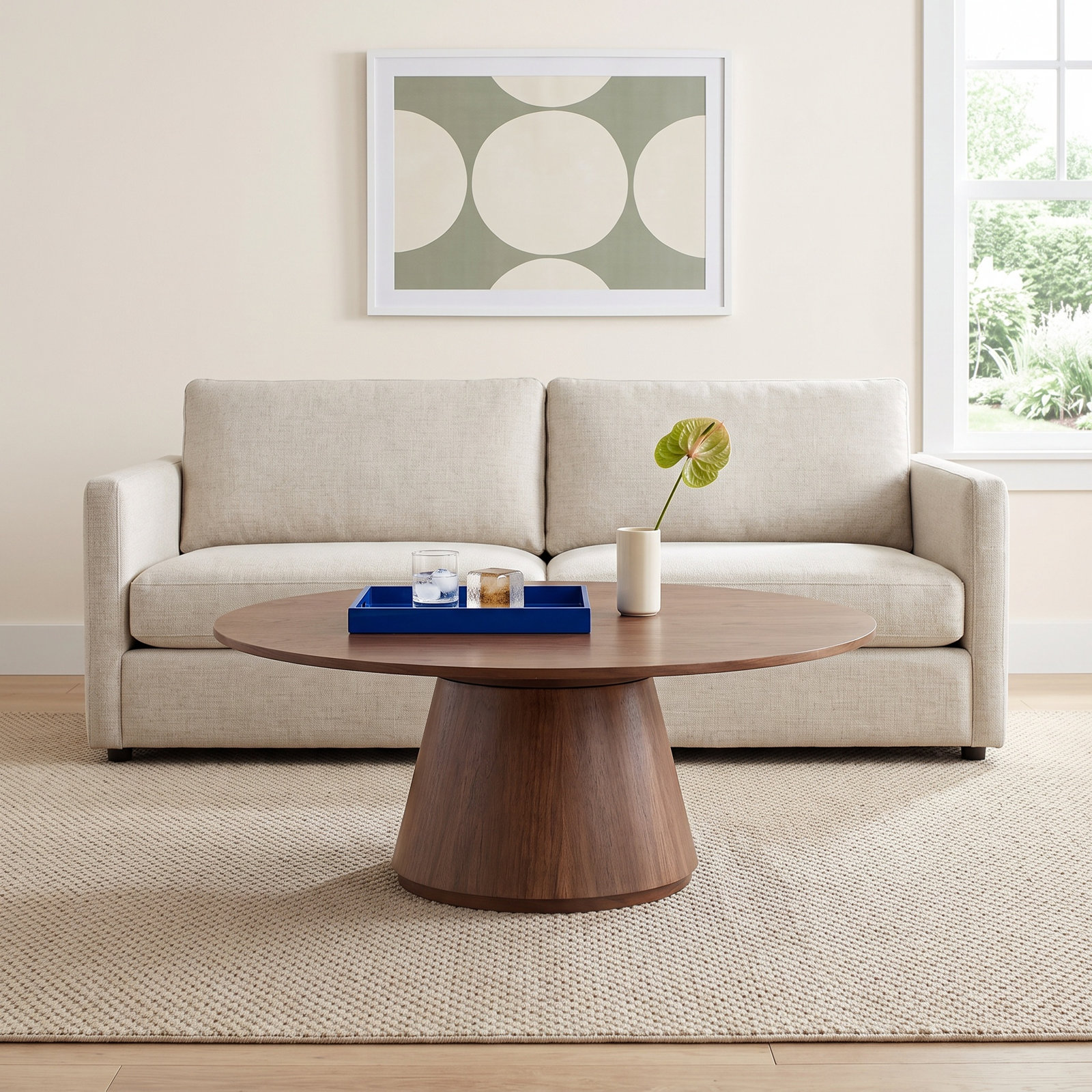 Royale Single Coffee Table, Walnut