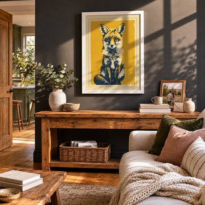 Fox in Repose Graphic - Framed Print