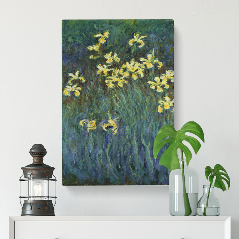 Yellow Irises by Claude Monet - Wrapped Canvas, 50cm H x 35cm W x 3cm D