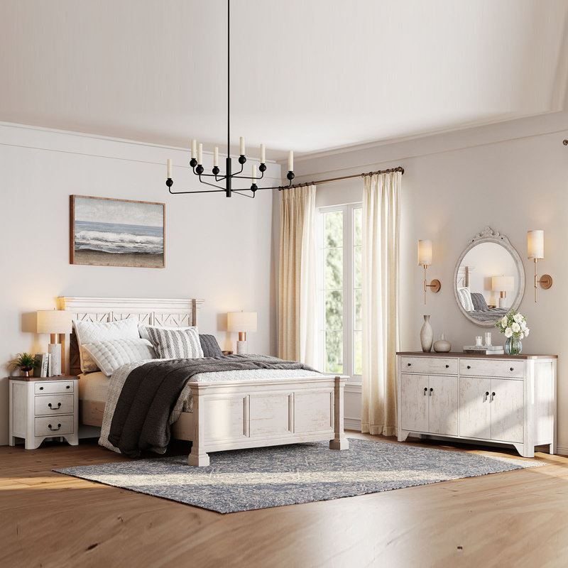 Ensemble de commode et de table de chevet moderne et minimaliste 2 pièces pour commode en bois avec tablettes réglables