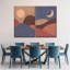 Boho Sun Moon And Mountains I, reproduction d'art sur toile-1558893959