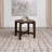 Round Solid Wood End Table, Dark Brown