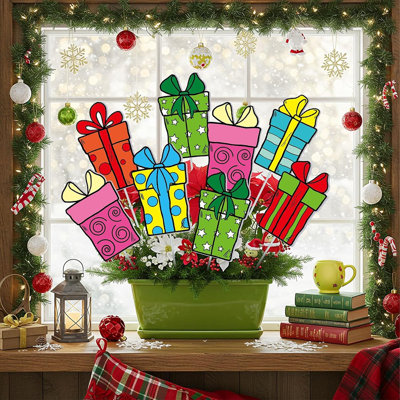 12 grandes décorations d'arbre de Noël rouges et vertes - décorations suspendues vert lime et décorations de Noël pour arbre, vase, couronne, escalier et guirlande