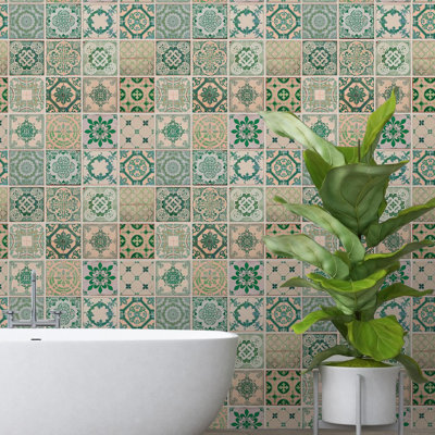 Abstract Non-Wall Damaging Tile Decal